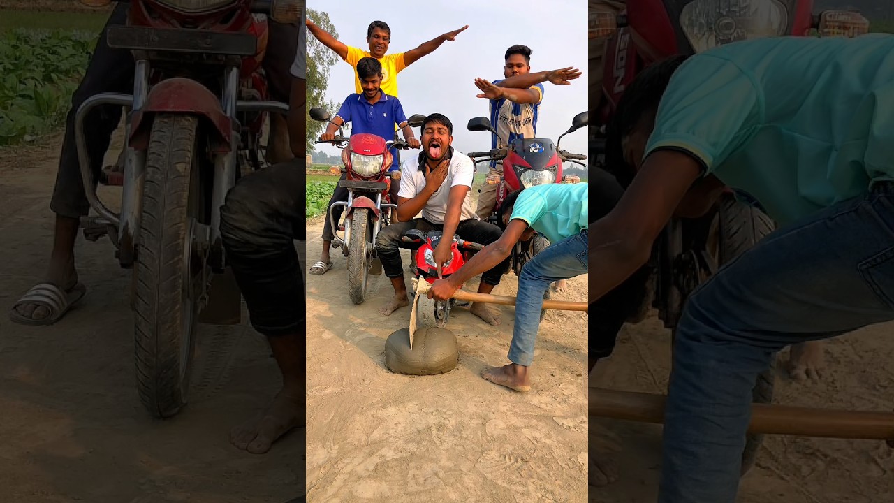 Three motorcycle cleaning the dirty