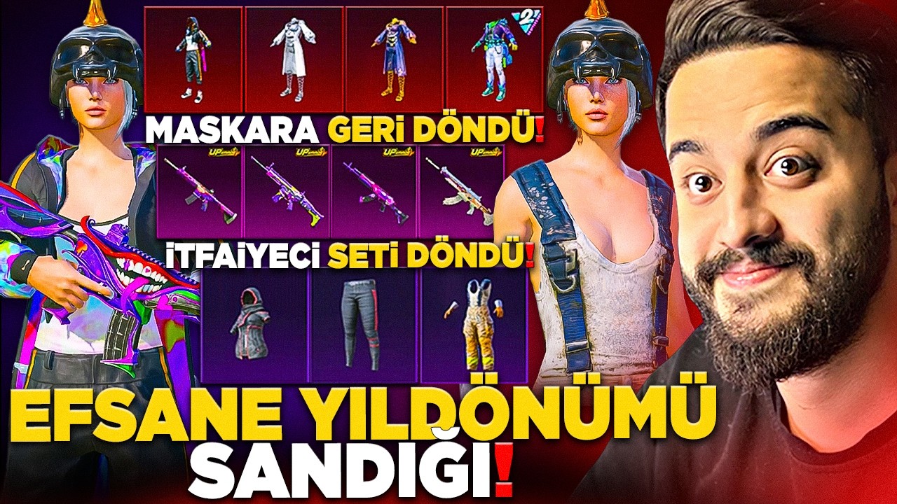 MASKARA M4 GELDİ! İTFAİYECİ SETİ CLUP OPEN SETİ GELDİ! ÖZEL YILDÖNÜMÜ SANDIĞI! PUBG Mobile