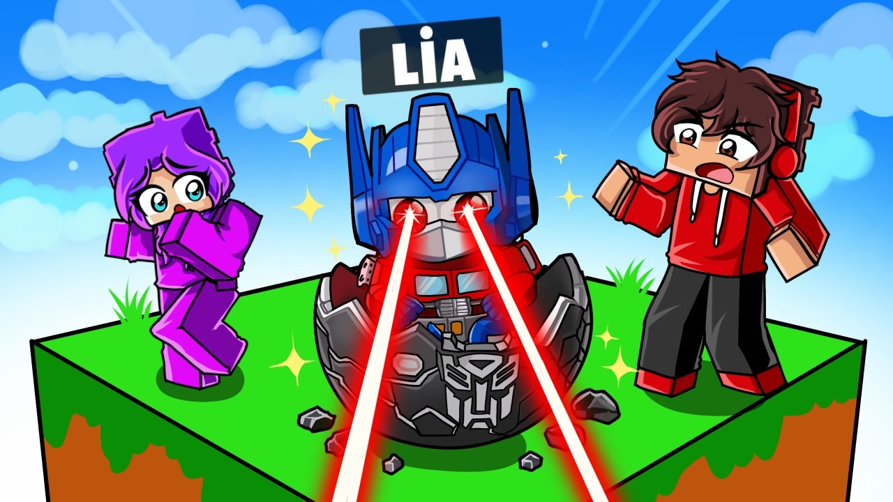 One Chunk BEBEK TRANSFORMERS olarak Hayatta Kaldım! - Minecraft