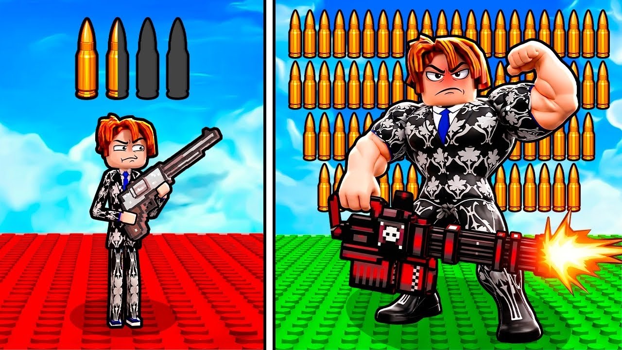 A CADA BALA MINHA ARMA RECEBE MAIS PODER NO ROBLOX