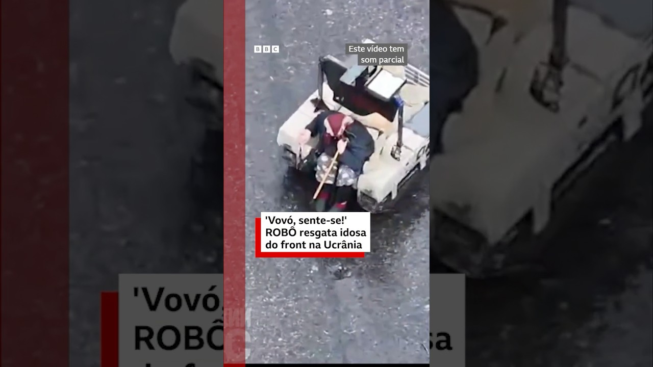 Robô resgata idosa do front na Ucrânia
