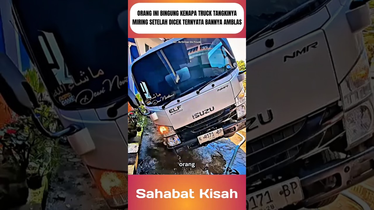 Orang ini bingung kenapa truck tangki airnya miring #shorts
