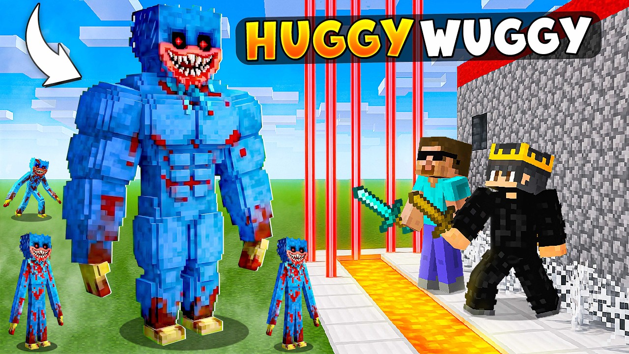 Huggy Wuggy vs Security House in Minecraft
