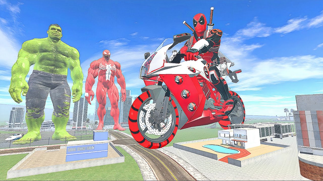 Franklin Found Giant Deadpool Bike in Indian Bike Driving 3D