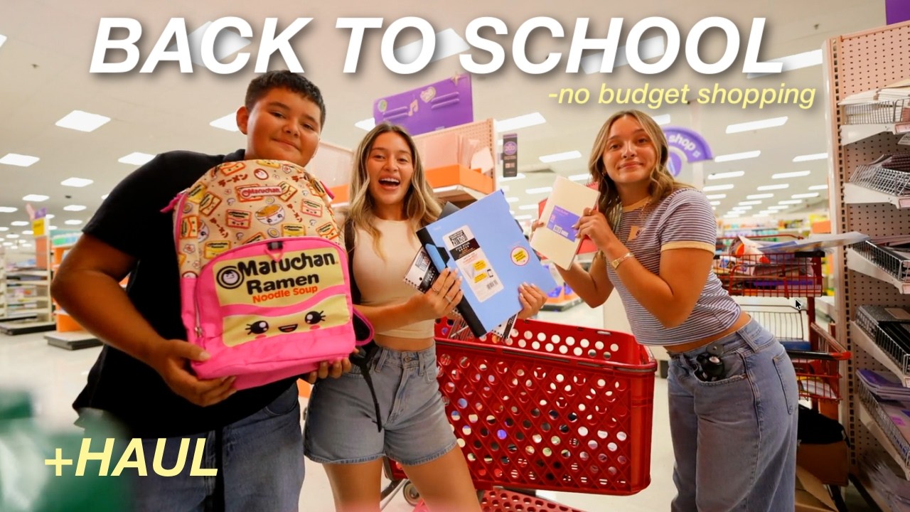 taking my siblings BACK TO SCHOOL shopping | supplies + clothes HAUL