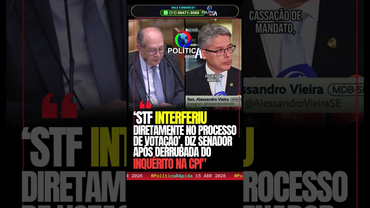 🚨 O DESABAFO DO RELATOR: ALESSANDRO VIEIRA DENUNCIA PRESSÃO DO STF E DO PLANALTO! ⚖️🏛️🔥