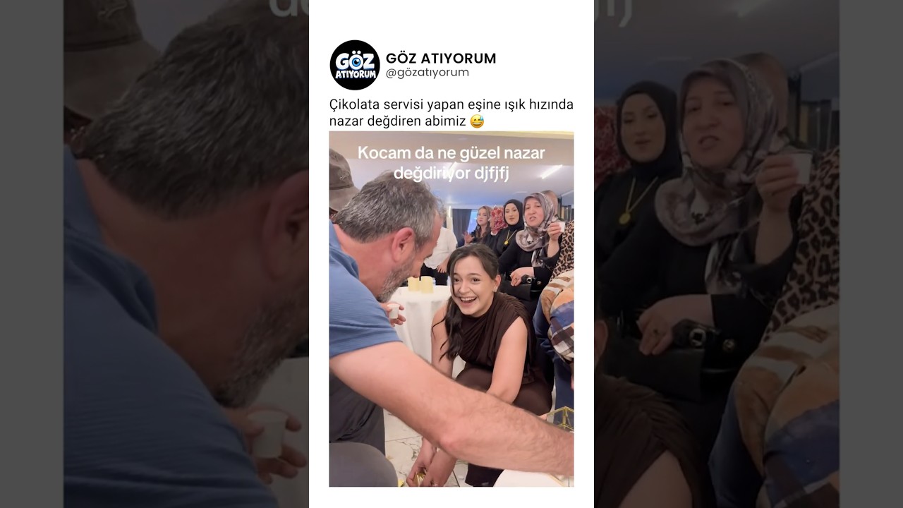 Çikolata servisi yapan eşine ışık hızında nazar değdiren abimiz 😅