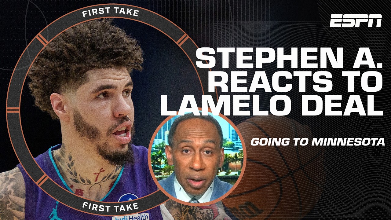 Stephen A. reacts to Hornets trading LaMelo to Timberwolves & joining Anthony Edwards | First Take
