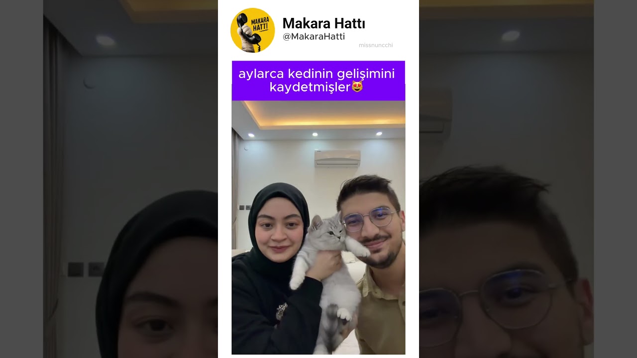 kedi büyüyene kadar video çekmişler❤️