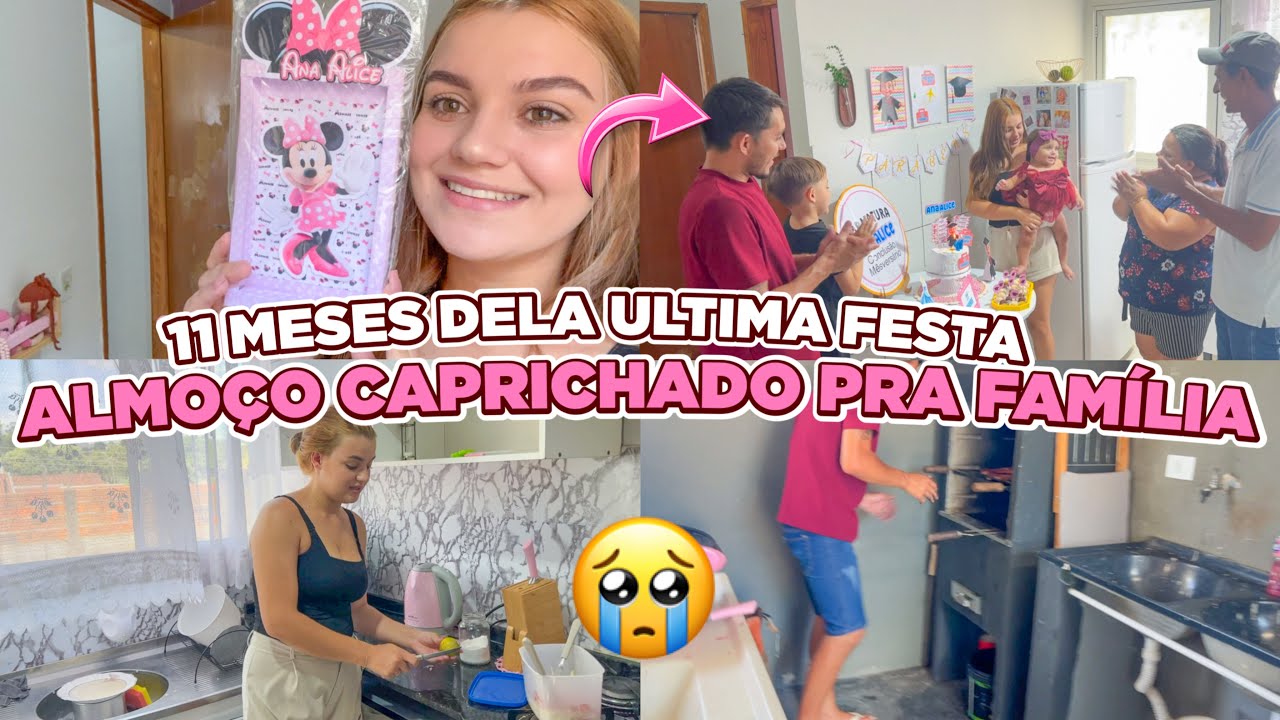 ÚLTIMO MESVERSARIO DELA 🥹11 MESES - FIM DE UM CICLO - FESTINHA SIMPLES + DECOREI O BOLO | Lar da Ana