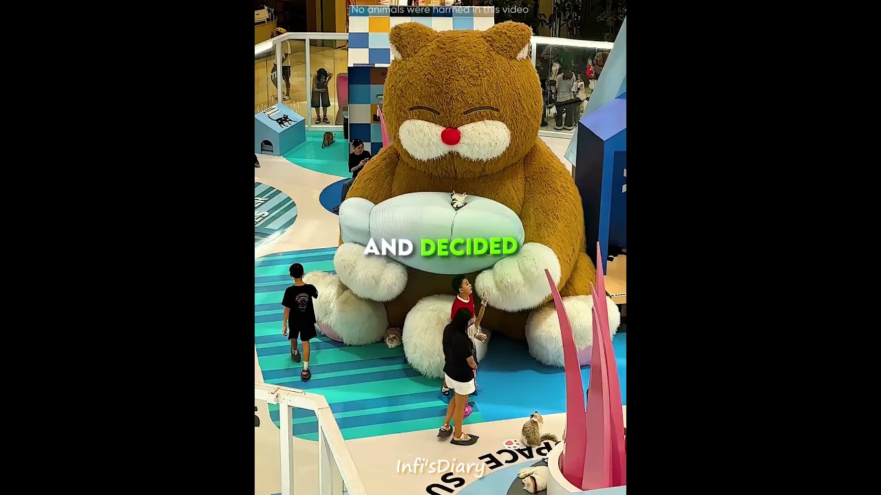 Kitten Meets a Giant Teddy 🧸🐾 #shorts