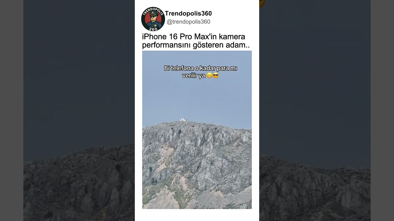 iPhone 16 Pro Max'in kamera zoom performansını gösteren adam🤔😲