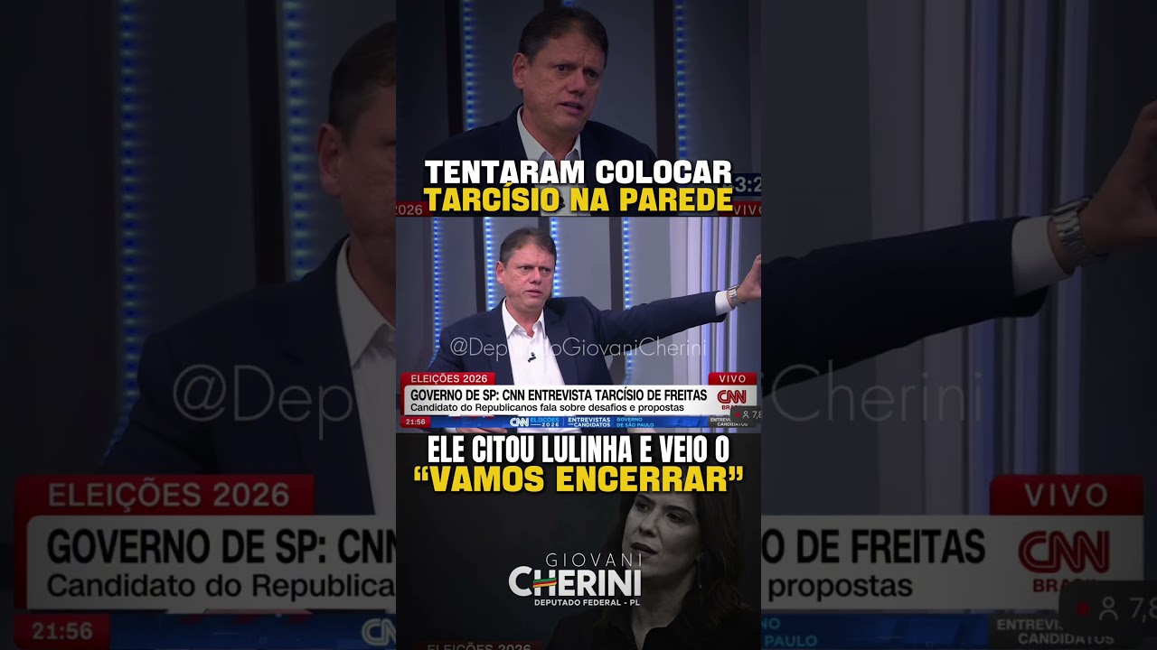 Tarcísio citou Lulinha, o climão veio e, curiosamente, a entrevista acabou logo depois.