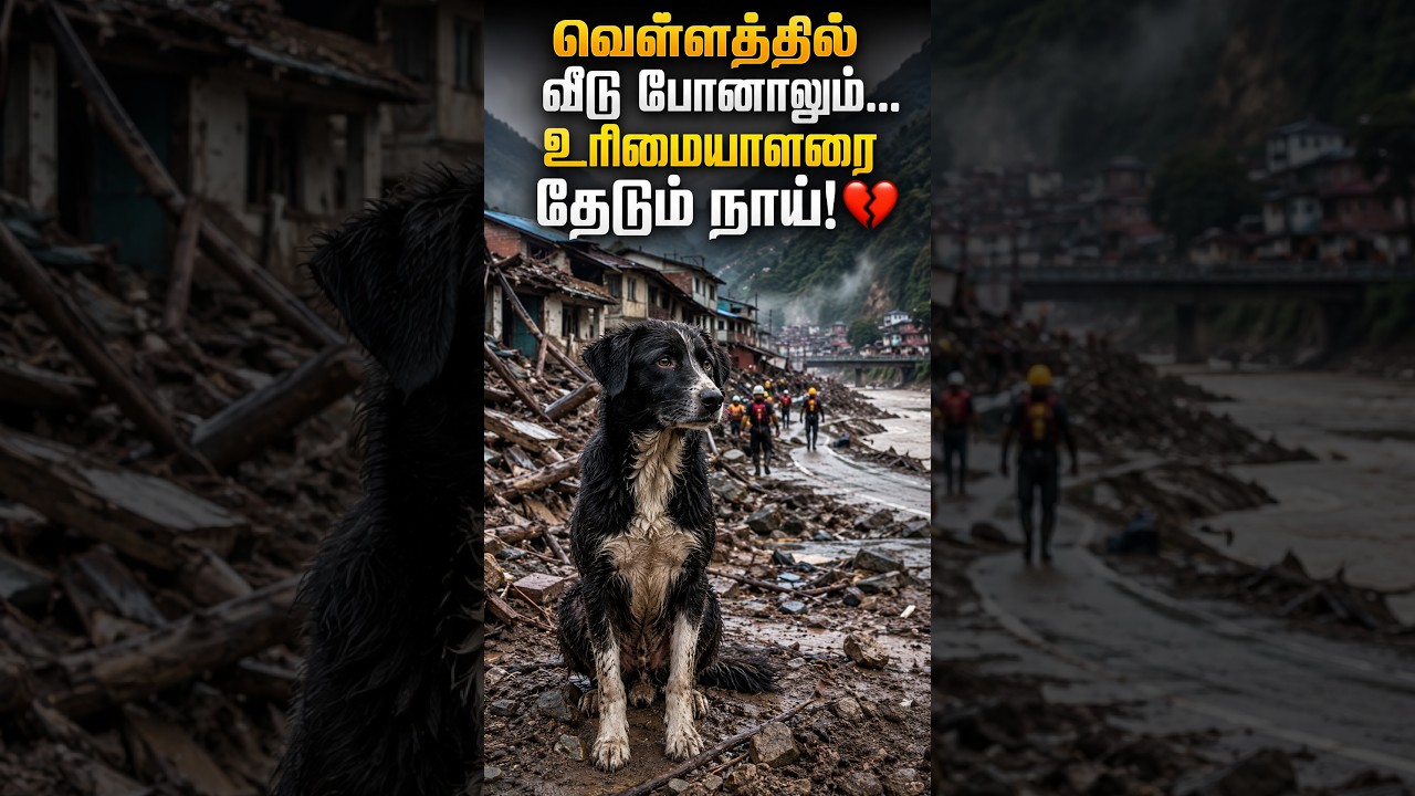 வெள்ளத்தில் வீடு போனாலும்… உரிமையாளரை தேடும் நாய்!