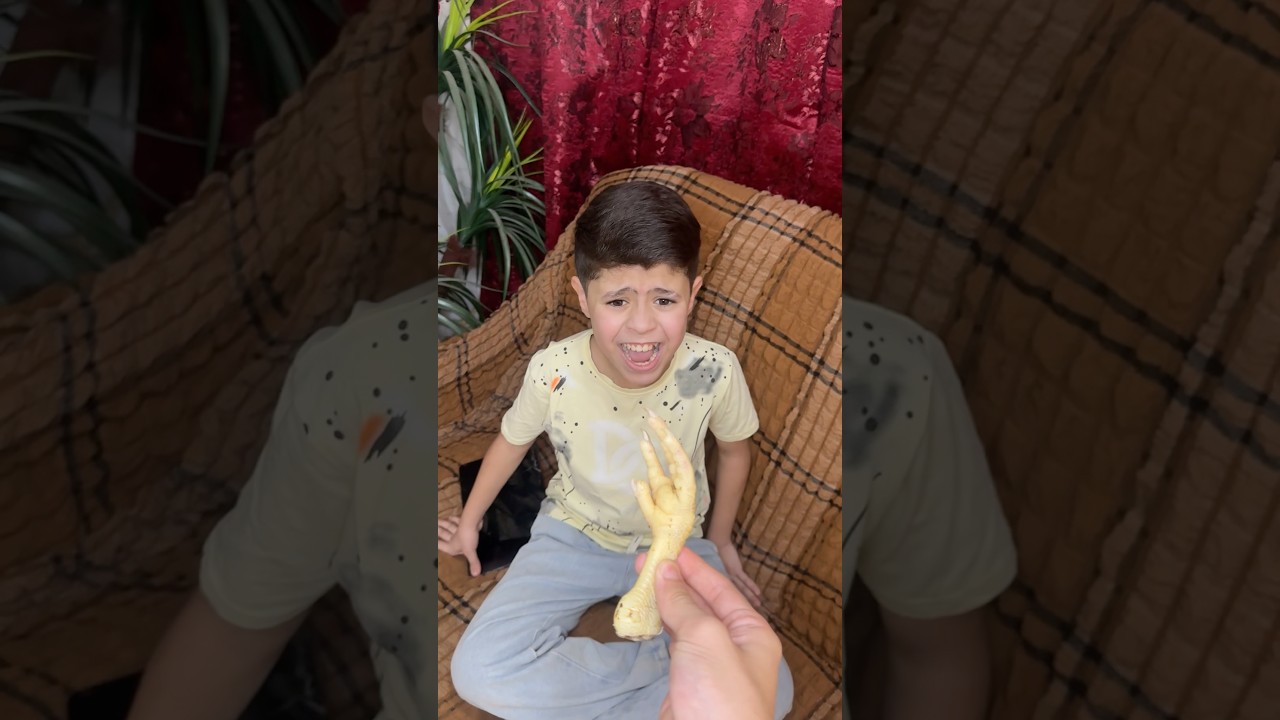 رجل الدجاجة على بلونه 🐥😂