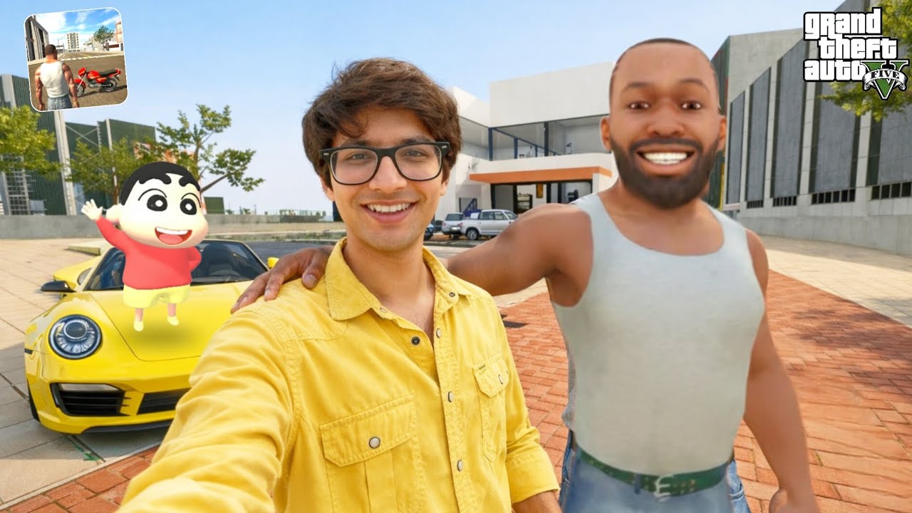 😂Franklin & Shinchan Meets Sourav Joshi Vlogs In Indian Bikes Driving 3D