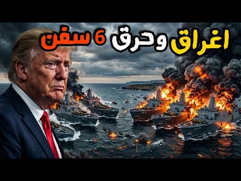 اول هجوم من اليمن علي اسرائيل وايران تغرق 6 سفن انزال امريكية