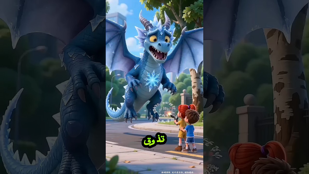 الأطفال لقنوا الوحش درسًا 😱👹💥 #shorts