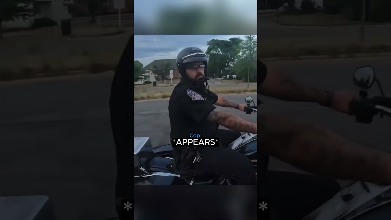 Cop Kicks Innocent Biker Out of Town…