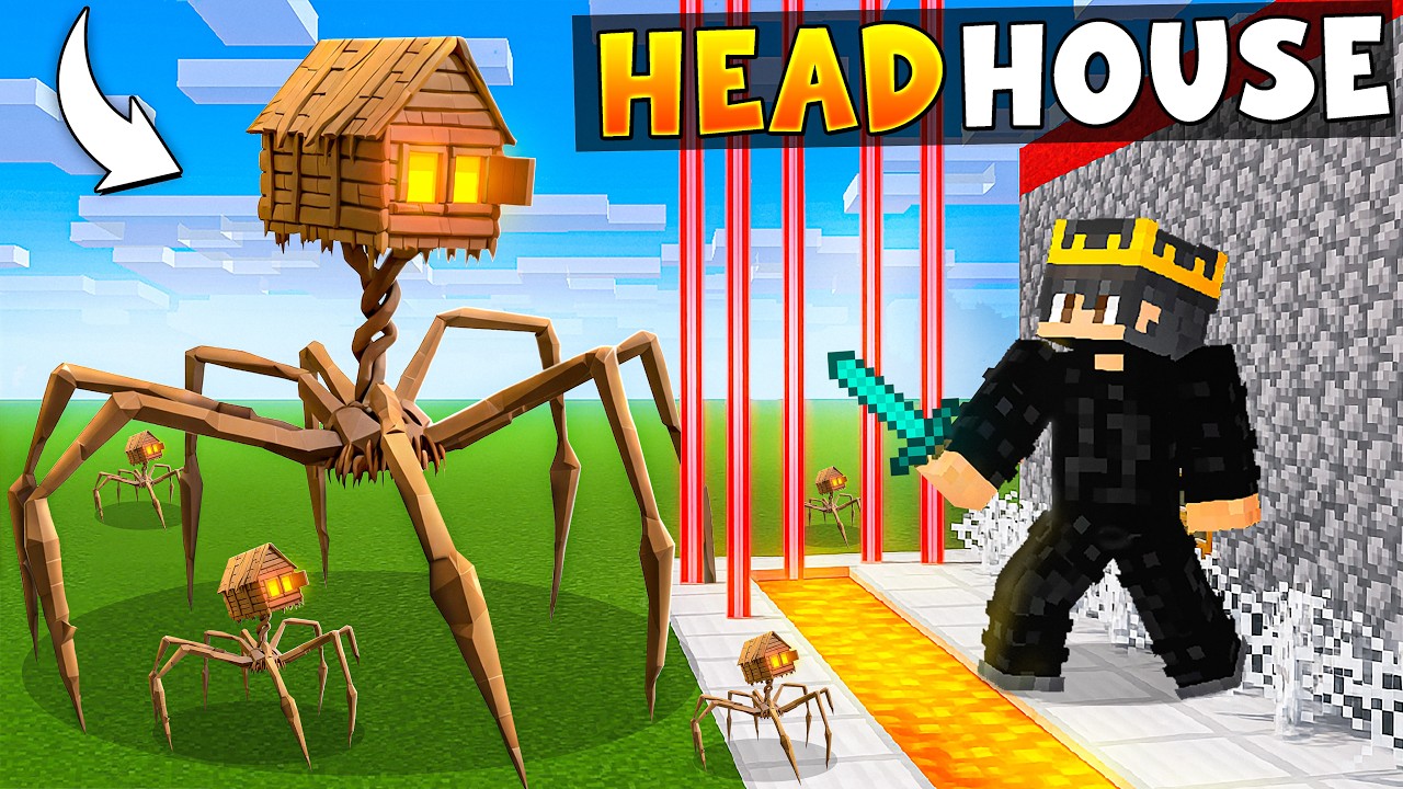 HOUSE HEAD vs SECURITY HOUSE in Minecraft!