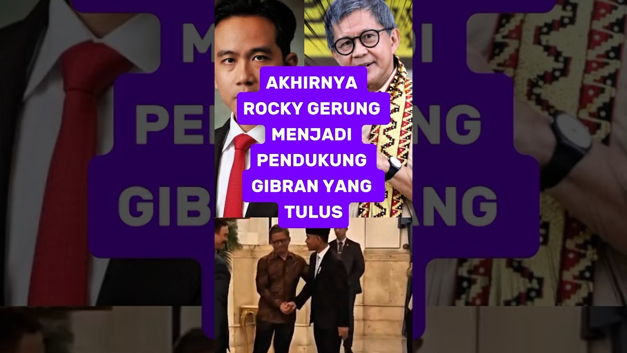 AKHIRNYA ROCKY GERUNG MENJADI PENDUKUNG GIBRAN YANG TULUS #fypviral #news #trendingshorts #new