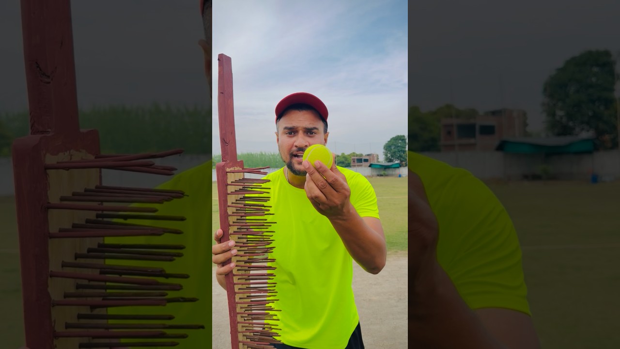 Keel Wala Bat Vs Tennis Bat 😱 #cricketwithvishal #shorts