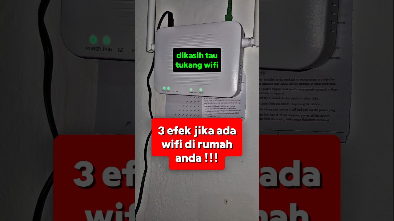 3 EFEK JIKA ADA WIFI DI RUMAH ANDA !!!  #education #information #tutorial #ideas #tips #cara