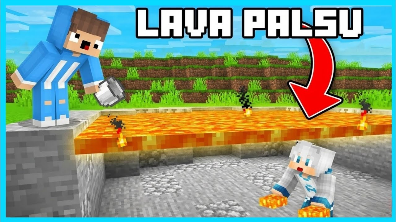 MIPAN & ZUZUZU MARAH! AKUDAV DIAM DIAM PRANK PAKE LAVA PALSU DI MINECRAFT! LUCU BANGET