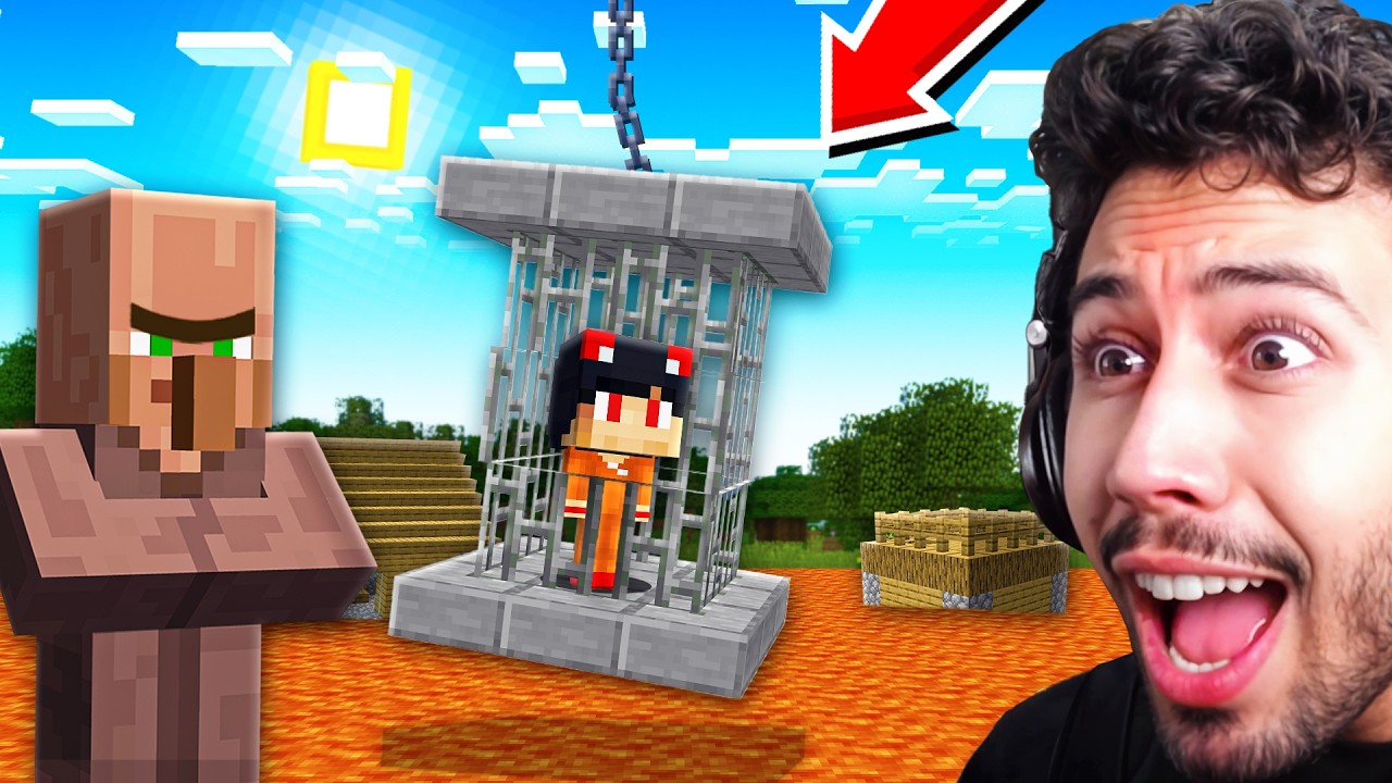 حبسوني القرويين فوق بحيرة لافا في قرية ماين كرافت !!؟