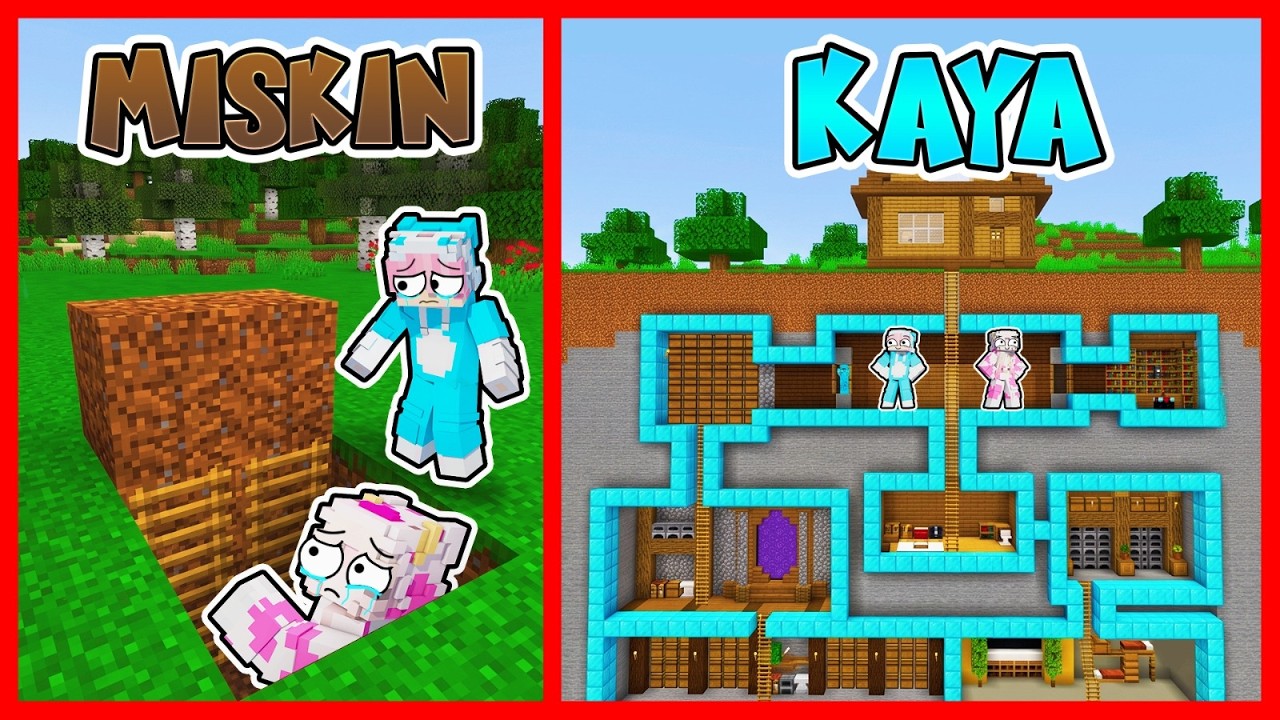 ATUN & MOMON BANGUN BUNKER BAWAH TANAH DARI MISKIN SAMPAI KAYA !! Feat @sapipurba Minecraft