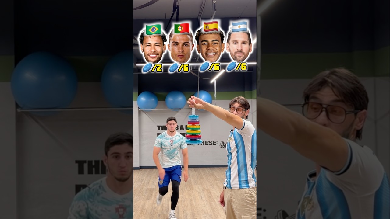 🔥 WHO’S THE FASTEST FOOTBALLER? CATCH ALL THE DISCS! ⚡⚽🥏