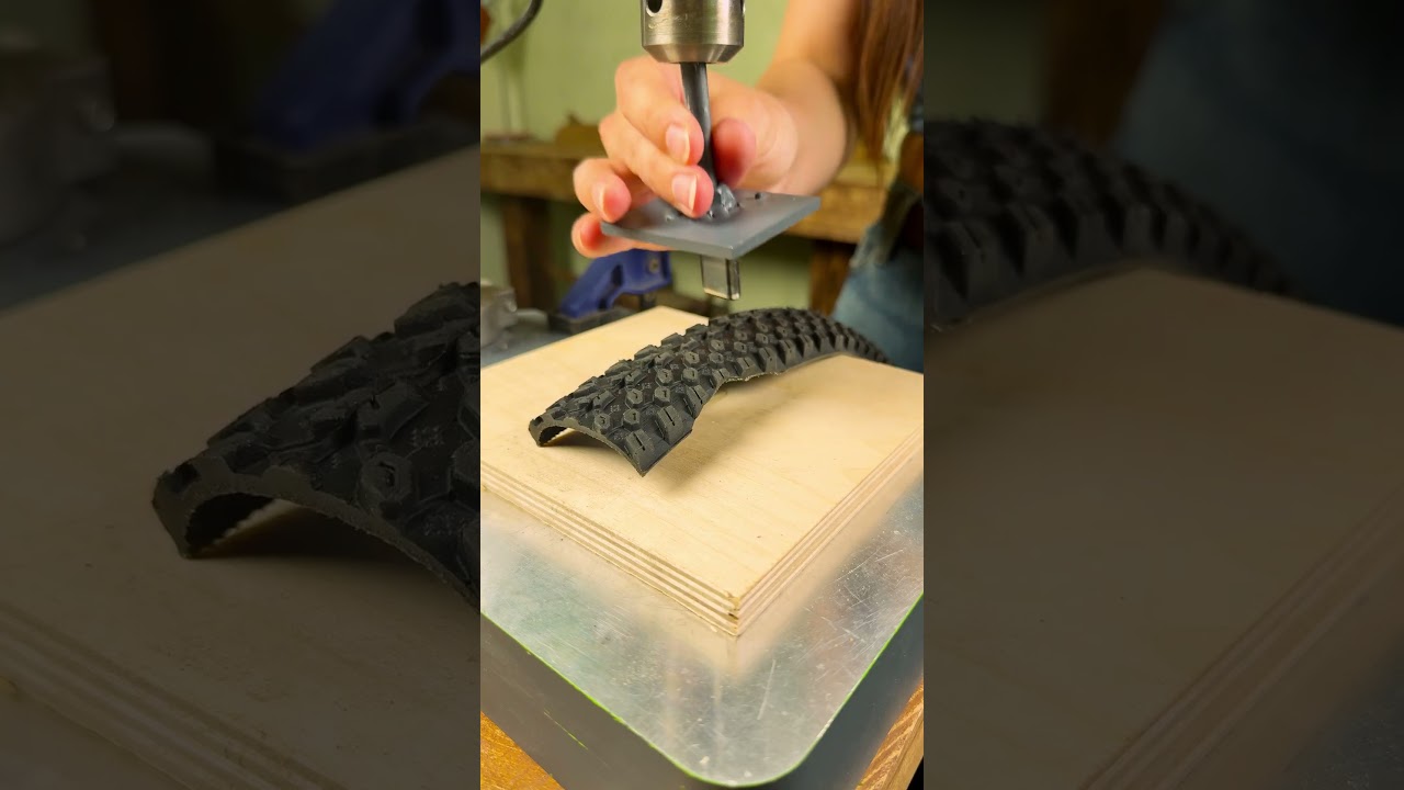 Tire to belt transformation in minutes 🛞 #DIY #hack