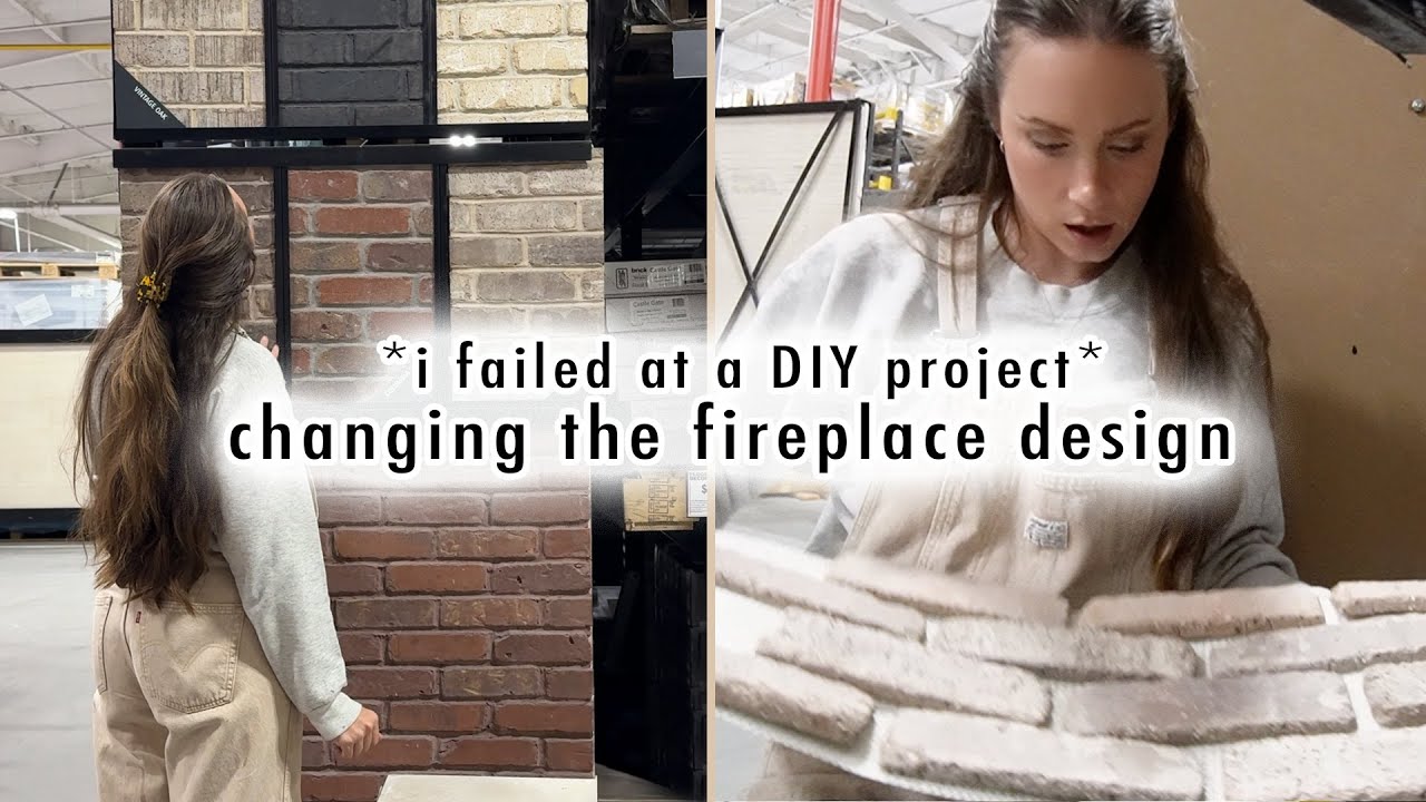 changing the fireplace design *I failed at a DIY project* | MaCenna Lee - Published by XO, MaCenna Vlogs