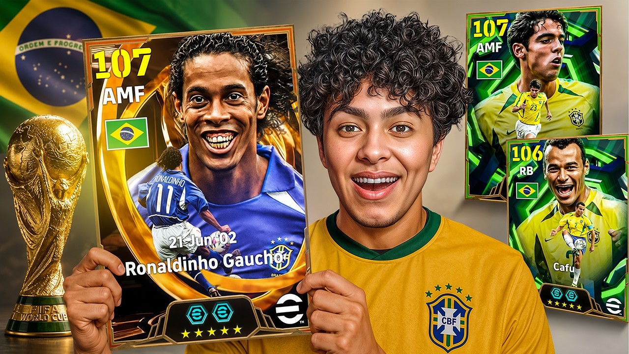 تفجير بكج البرازيل 2002.!🇧🇷 عودة الساحر رونالدينيو وكاكا 107🔥⚡