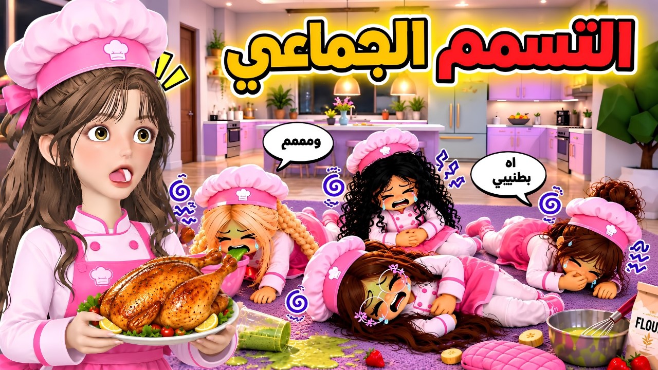 سوينا أكل صحي وانتهى فينا بتسمم جماعي 🤢🚑‼️ مين السبب؟ ماب البيوت 🏡 روبلوكس Roblox