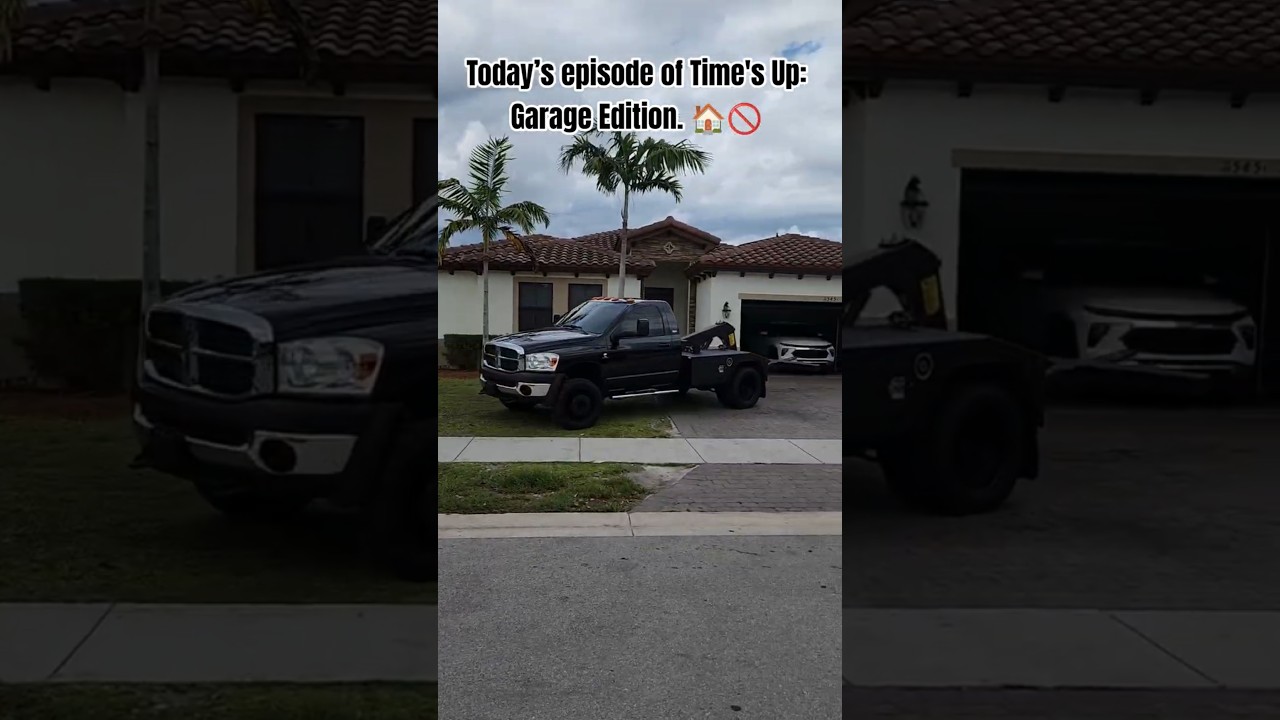 Repo Man vs. The Garage 🏠 #repo #towtruck #shorts