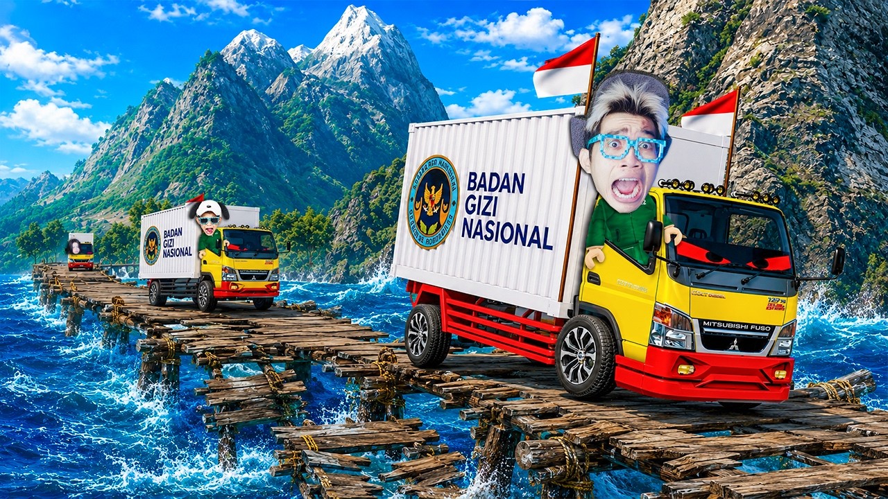 GILA! Kita Antar Truk MBG Sampai Sekolah di Gunung ROBLOX!!! 🚚🚚🚚