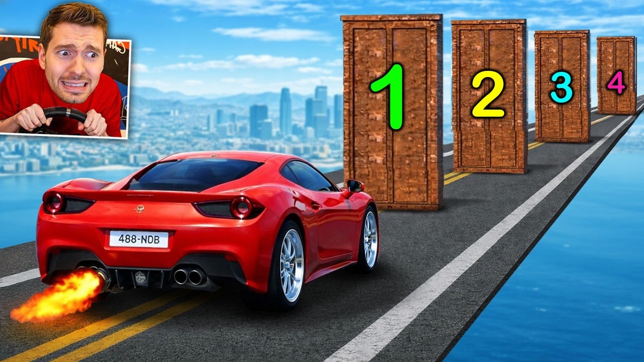 CARRO vs PORTA MISTERIOSA 🚪 no BeamNG Drive Multiplayer 