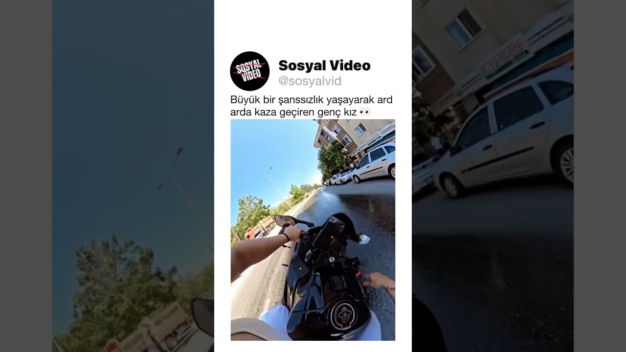 Büyük bir şanssızlık yaşayarak ard arda kaza geçiren genç kız 👀