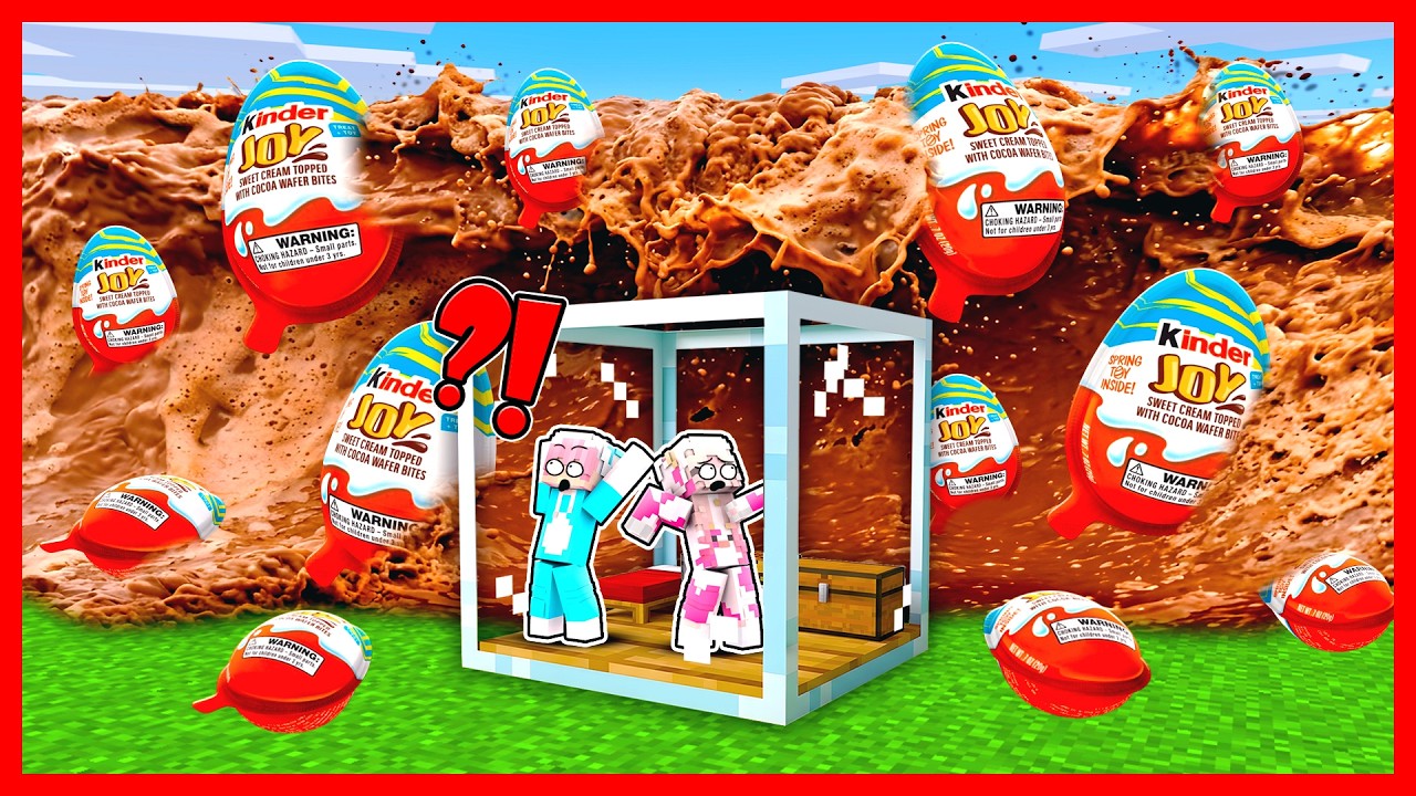 BANJIR KINDERJOY !! ATUN & MOMON BANGUN RUMAH KACA UNTUK BERTAHAN !! Feat @sapipurba Minecraft
