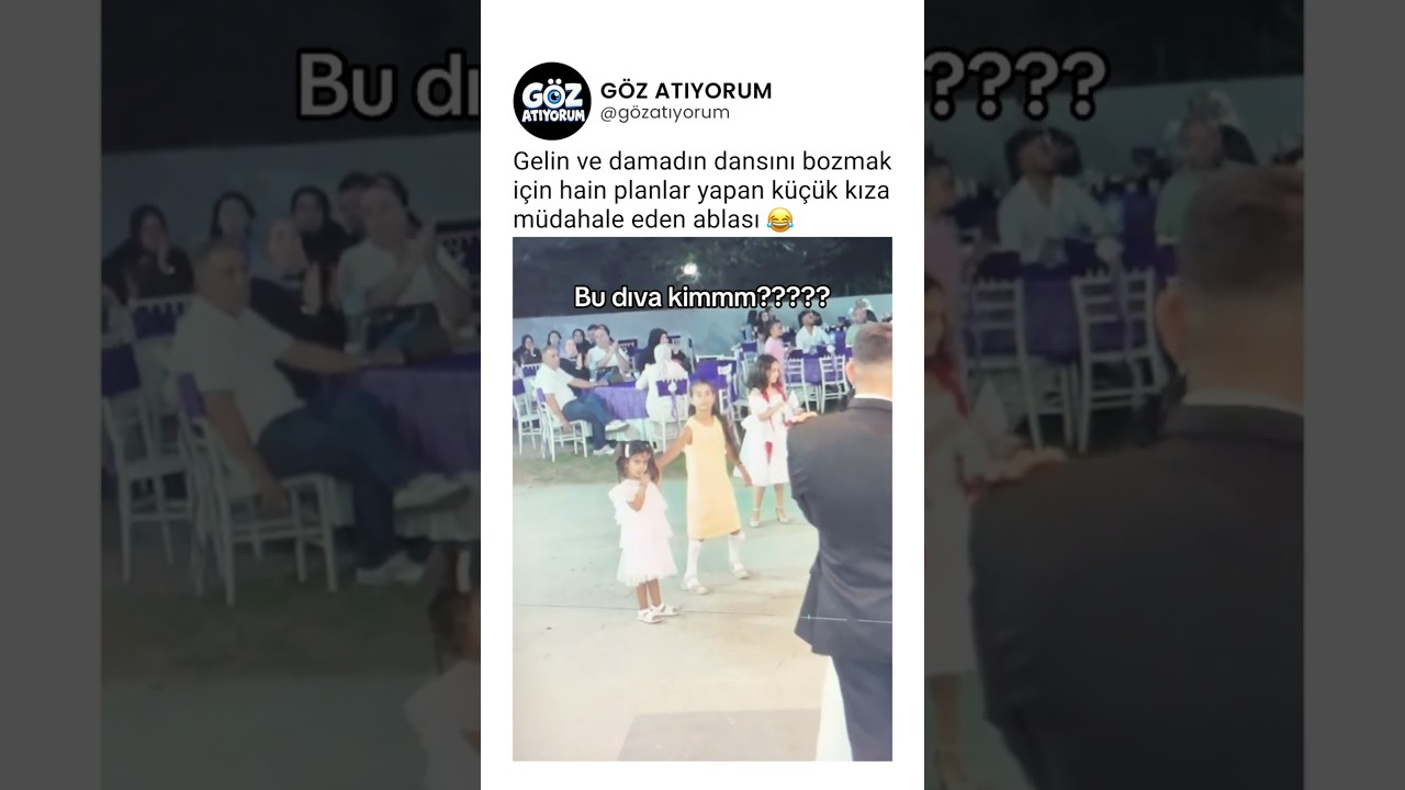 Gelin ve damadın dansını bozmak için planlar yapan kıza müdahale eden ablası 😂
