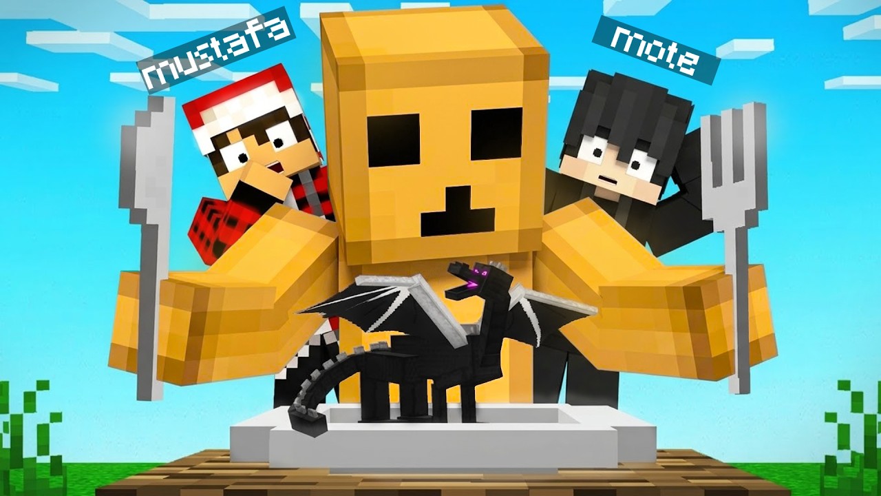 ماين كرافت لكن تكدر تاكل الوحوش مع مصطفى كيم اوفر و موتي !