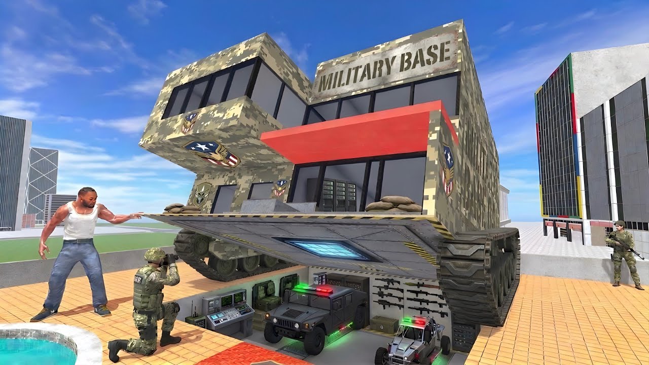 Franklin Found Secret Military Base Inside House - INDIAN BIKES DRIVING 3D