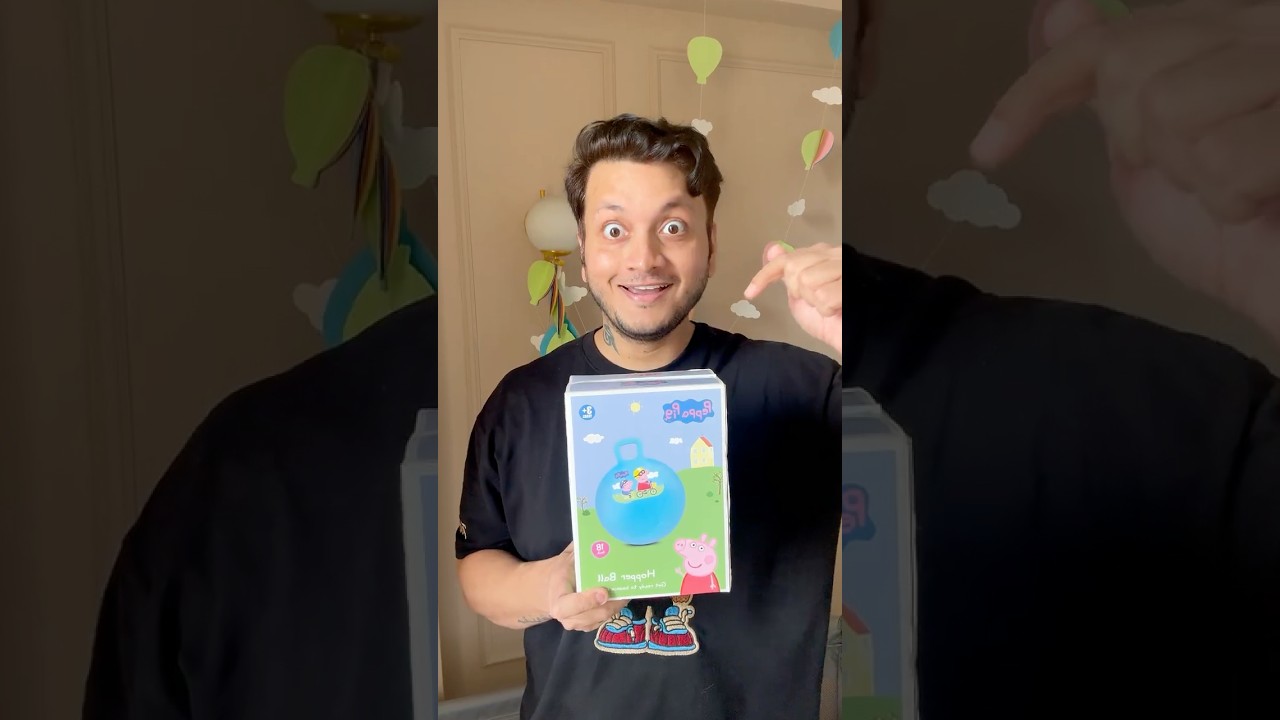 HOPPING BALL 🦘⚾ #shorts #youtubeshorts #cricket #unboxing #ball #funny