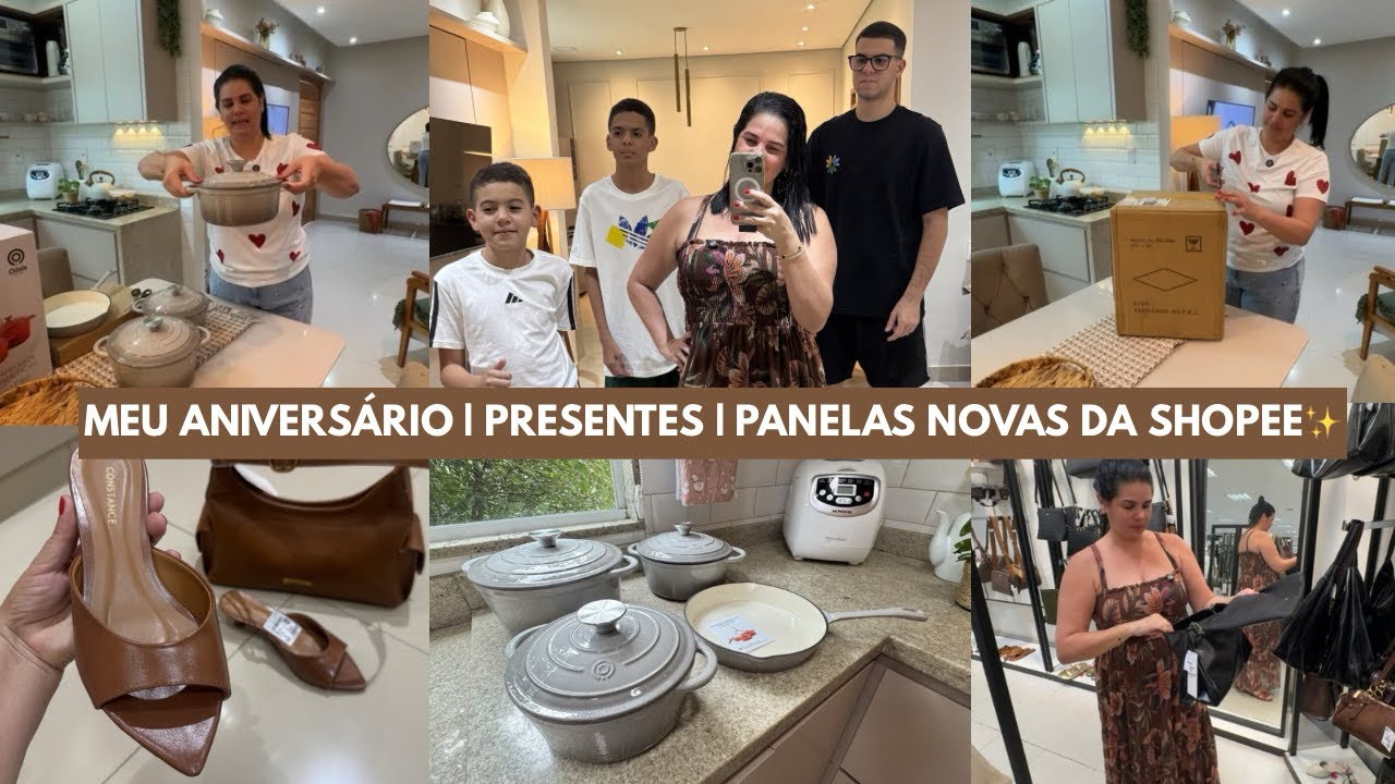 AS PANELAS MAIS LINDAS DA SHOPEE! + Meu aniversário, presentes, cinema e churrasco 🎉🍖