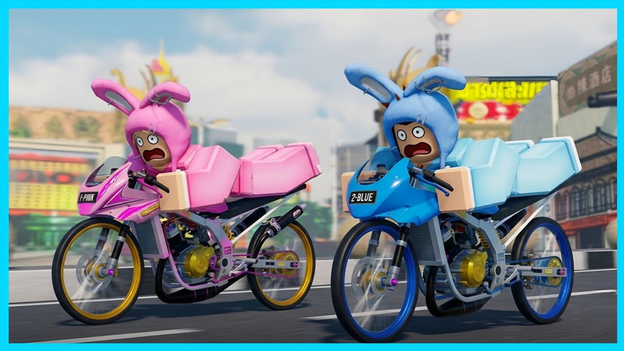 MIPAN & ZUZUZU Balapan Drag Naik Motor Racing! ROBLOX