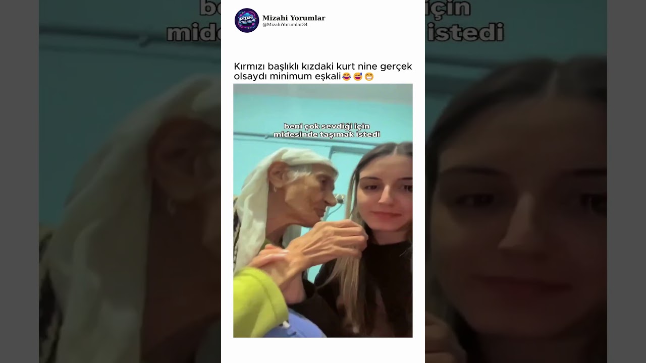 Kırmızı başlıklı kızdaki kurt nine gerçek olsaydı minimum eşkali😂😅😁