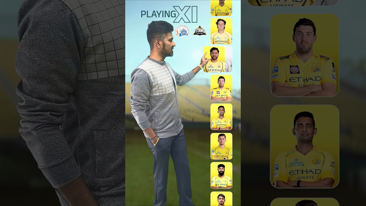 My #CSK Playing XI for #CSKvGT @ Chepauk 🙌  🙌🏏#IPL2026 #CricItWithBadri