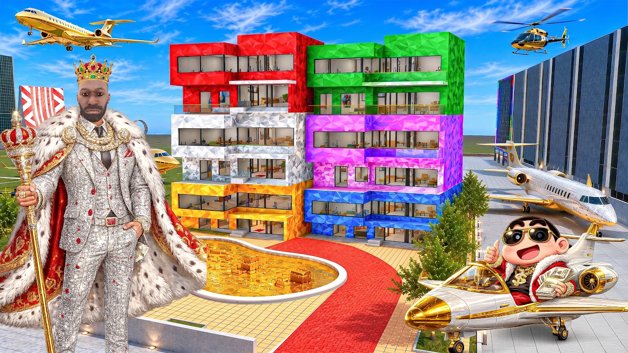 Franklin and Shinchan Make Diamond Golden House in Indian Bike Driving 3D