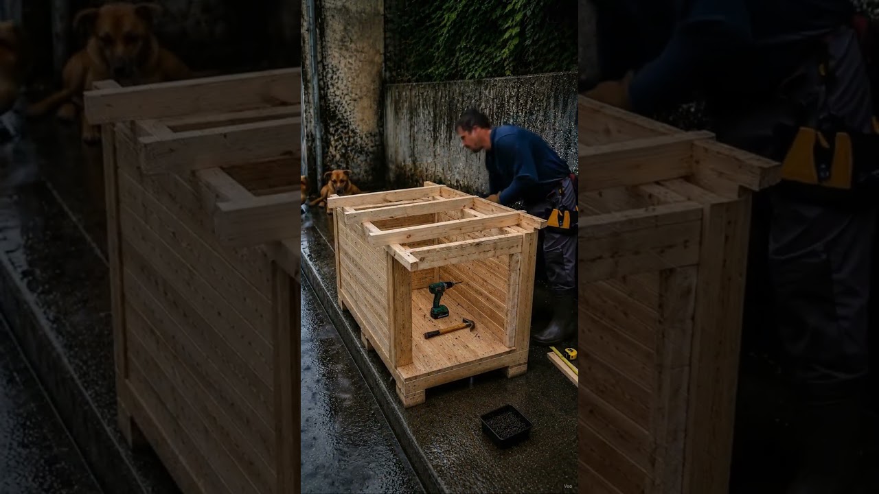 I Built a Warm Dog Shelter From an Old Pallet ❤️🐕 | Amazing DIY Transformation #shorts